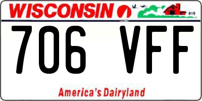WI license plate 706VFF