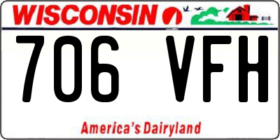 WI license plate 706VFH