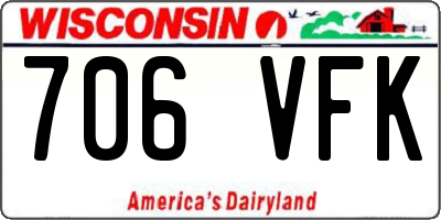 WI license plate 706VFK