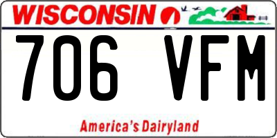 WI license plate 706VFM