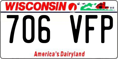 WI license plate 706VFP
