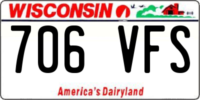 WI license plate 706VFS