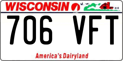 WI license plate 706VFT