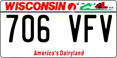 WI license plate 706VFV