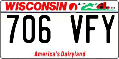 WI license plate 706VFY