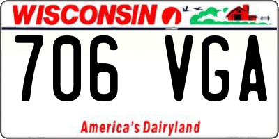 WI license plate 706VGA