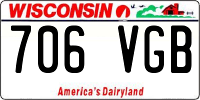 WI license plate 706VGB