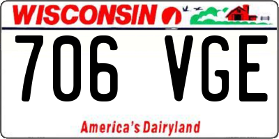 WI license plate 706VGE