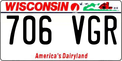 WI license plate 706VGR