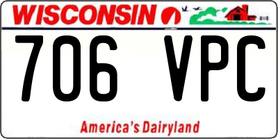 WI license plate 706VPC