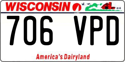WI license plate 706VPD