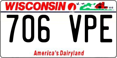 WI license plate 706VPE