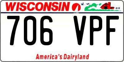 WI license plate 706VPF