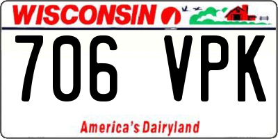 WI license plate 706VPK