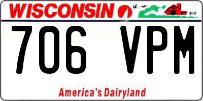 WI license plate 706VPM