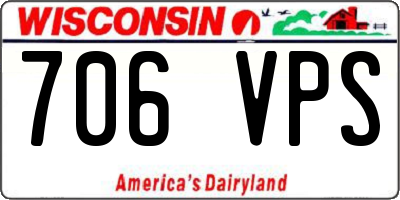 WI license plate 706VPS