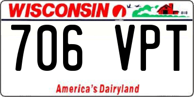 WI license plate 706VPT