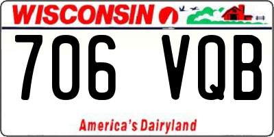 WI license plate 706VQB