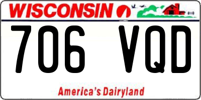 WI license plate 706VQD