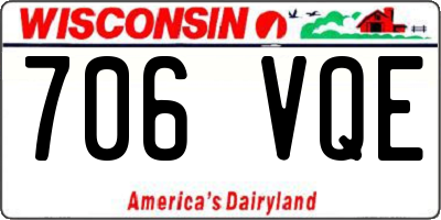 WI license plate 706VQE