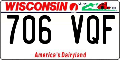WI license plate 706VQF