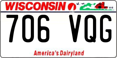 WI license plate 706VQG