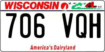 WI license plate 706VQH