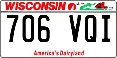 WI license plate 706VQI