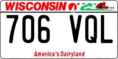 WI license plate 706VQL