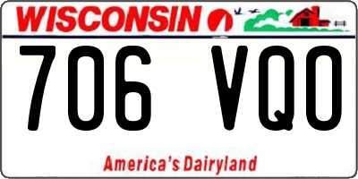 WI license plate 706VQO