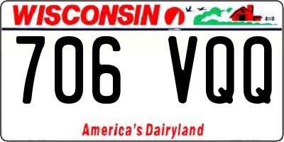 WI license plate 706VQQ