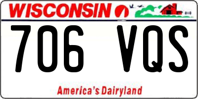 WI license plate 706VQS