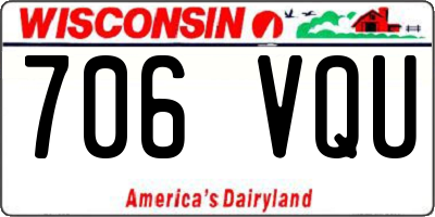 WI license plate 706VQU
