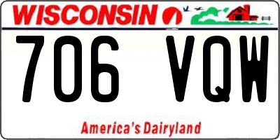 WI license plate 706VQW