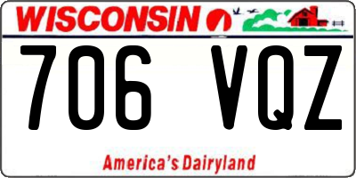 WI license plate 706VQZ