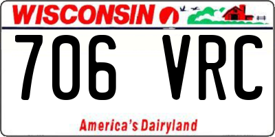 WI license plate 706VRC