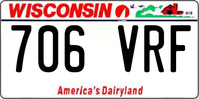 WI license plate 706VRF