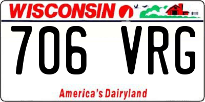 WI license plate 706VRG