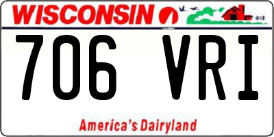 WI license plate 706VRI