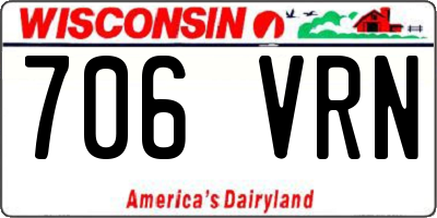 WI license plate 706VRN