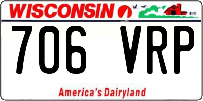 WI license plate 706VRP