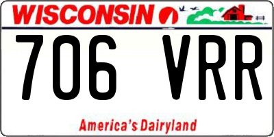WI license plate 706VRR