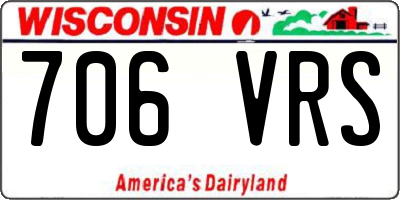 WI license plate 706VRS