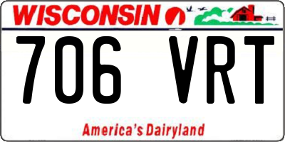 WI license plate 706VRT