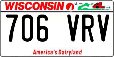 WI license plate 706VRV