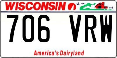 WI license plate 706VRW