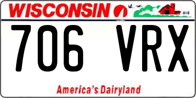 WI license plate 706VRX