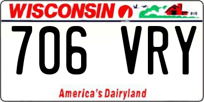 WI license plate 706VRY