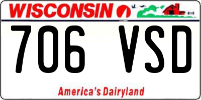 WI license plate 706VSD