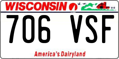 WI license plate 706VSF